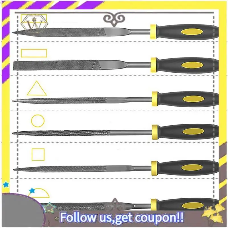 AU33-19Pcs Metal Steel File Grinding Tool With Flat File, Semi-Circular File, Circular File, Triangular File And Needle File.
