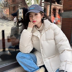 CRRIFLZ New Women Autumn Winter Stand Collar Long Sleeve Solid Color Zipper Coat For Ladies Fashion Casual Short Jacket