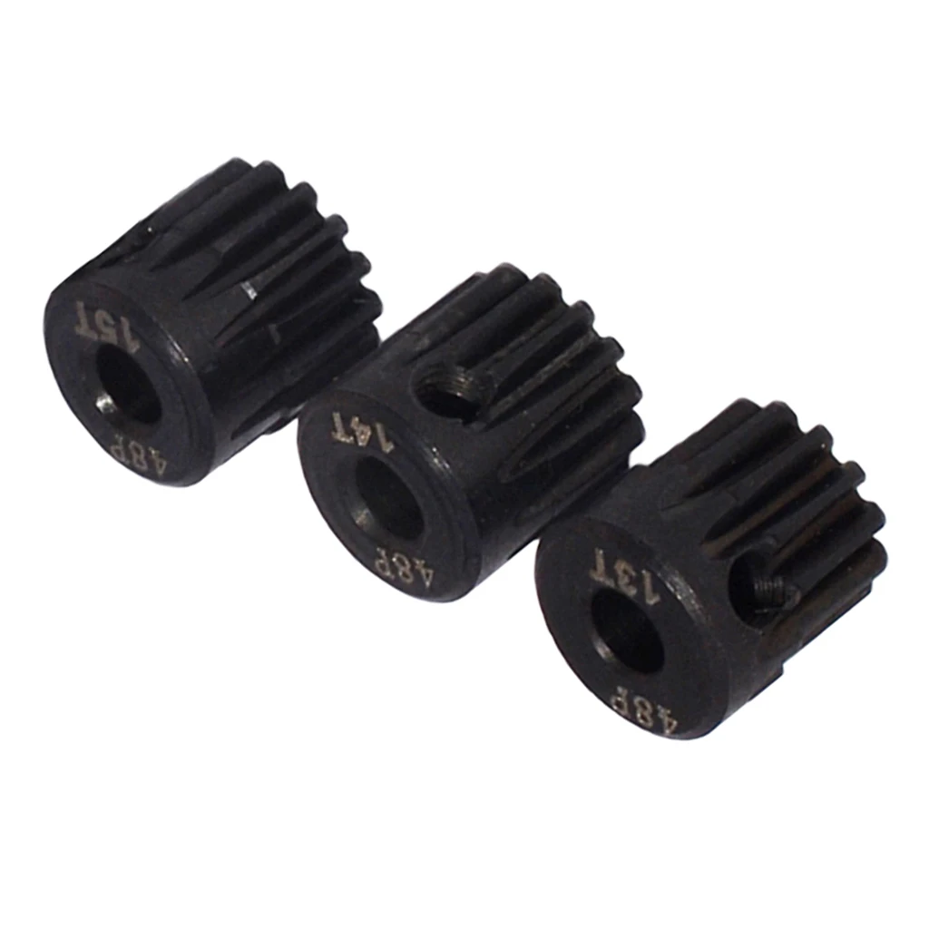 3pcs/set 1:10 RC Car 48DP 13T-15T Gear Pinion for Brushed Brushless Motor