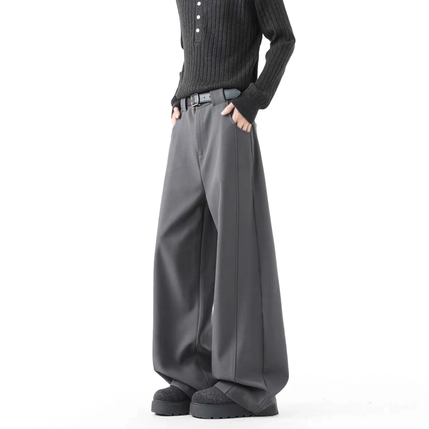 

Мужские повседневные брюки Cleanfit: весенне-осенние, свободные, прямые, струящиеся, широкие, с эффектом похудения, повседневные брюки-чинос