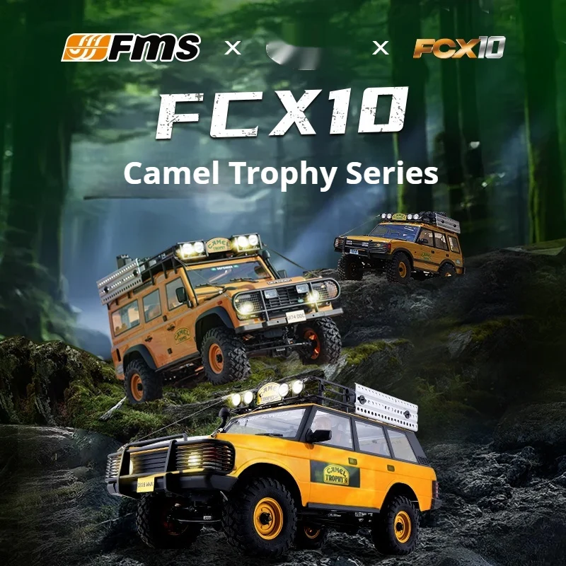 Fms 1/10 Fcx10 Camel Cup 4wd Rc Car Simulation Electric Brushed Two Speed Remote Control Climbing Off Road Vehicle Model Toy