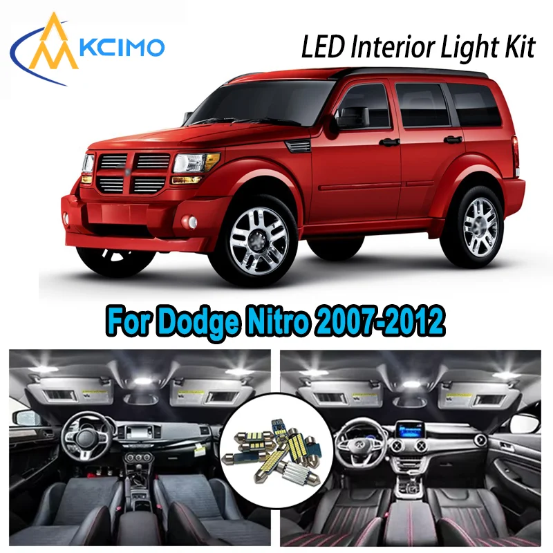 

For Dodge Nitro 2007-2012 2009 2010 2011 2012 Premium Bright LED Interior Dome Map Trunk Light Kit Car Led Lamps Canbus No Error