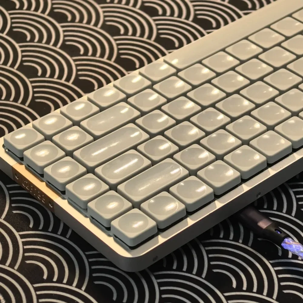 White Low Profile Keycap Set PBT Custom Simple Style Keyboard Cap Original Gaming KeyCap for Mechanical Keyboard Cherry Kailh