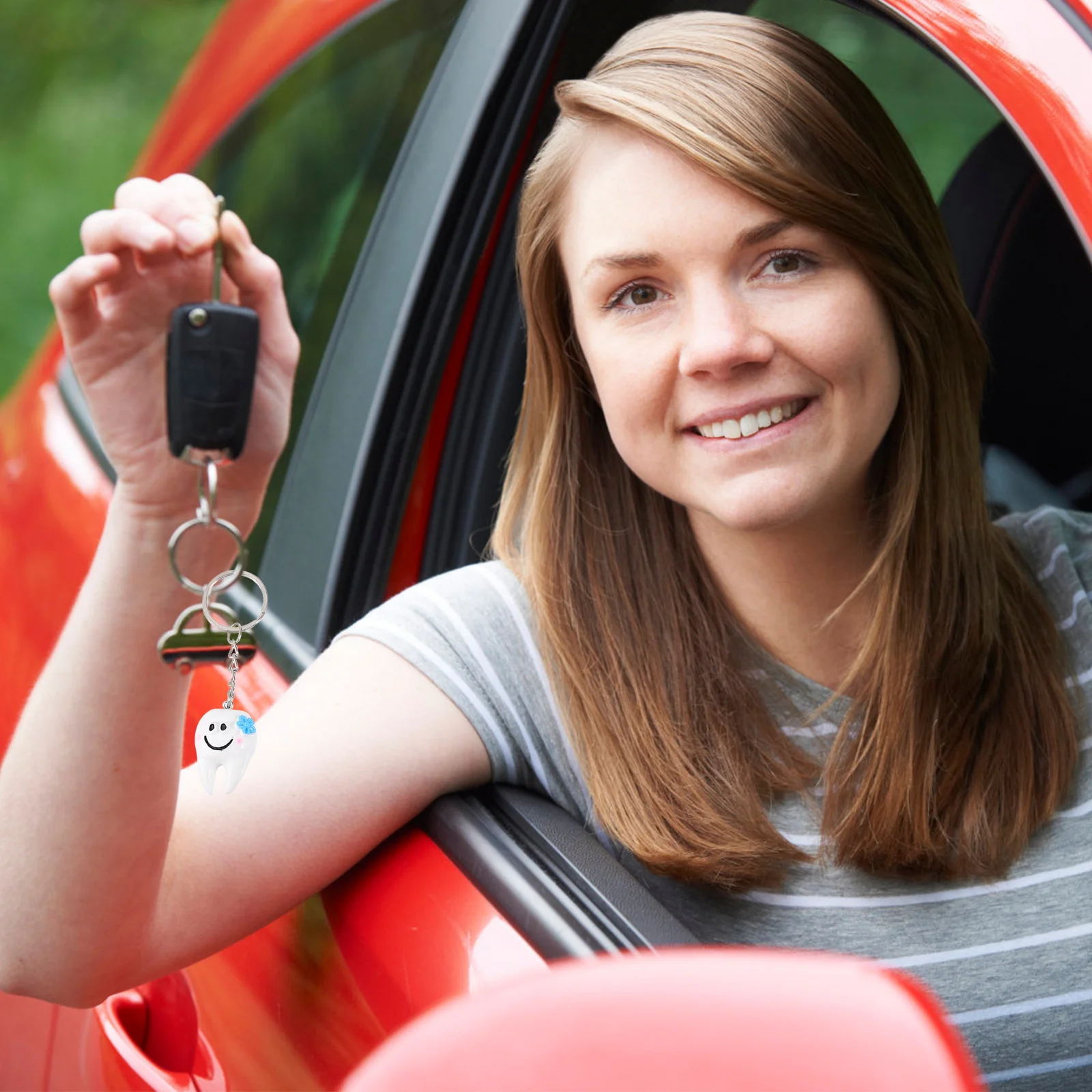 

20pcs Tooth Shaped Keychains Creative Keychain Pendants For Handbag Pendant Key Holder Hanging Ornaments Key Chain Decor Gift