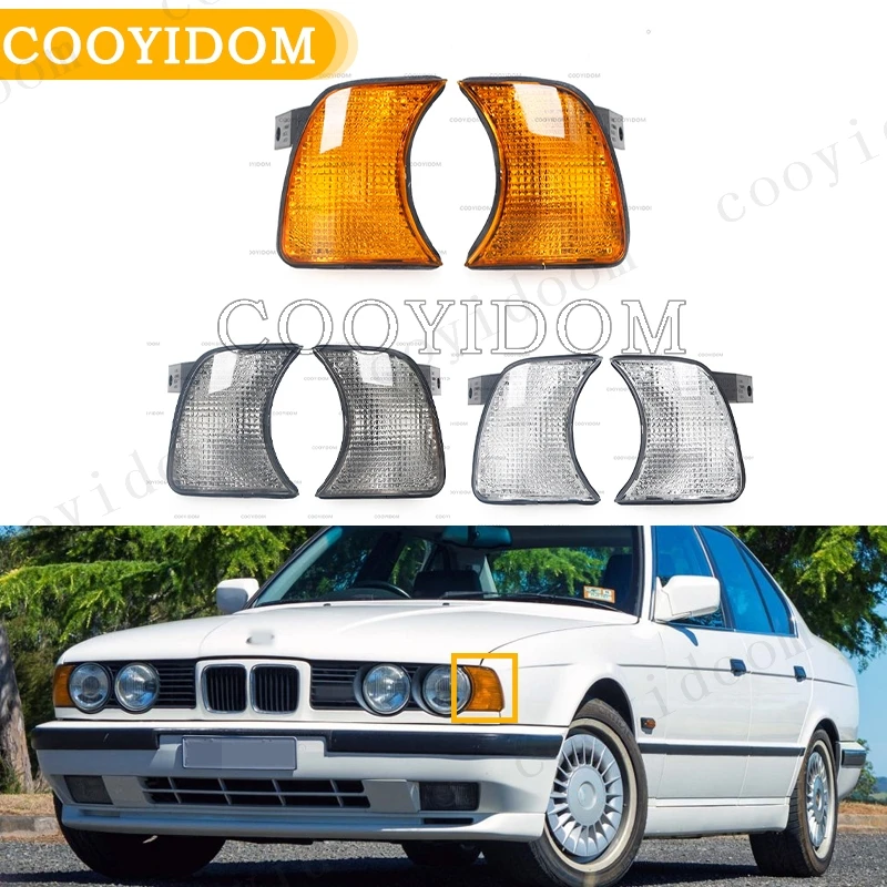 Car Front Side Corner Light Indicator Light Corner Turn Signal Light For BMW 5-Series E34 1989-1995 63131384033 63131384034