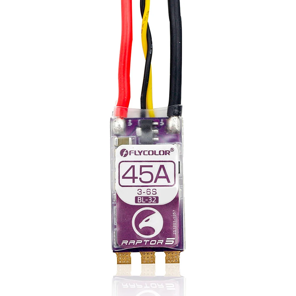 FLYCOLOR Raptor5 Brushless ESC 3-6S Drone ESC 32Bit G701 PWM 128K Single 20A 35A 45A 50A ECS Dshot Proshot for FPV Racing Drones