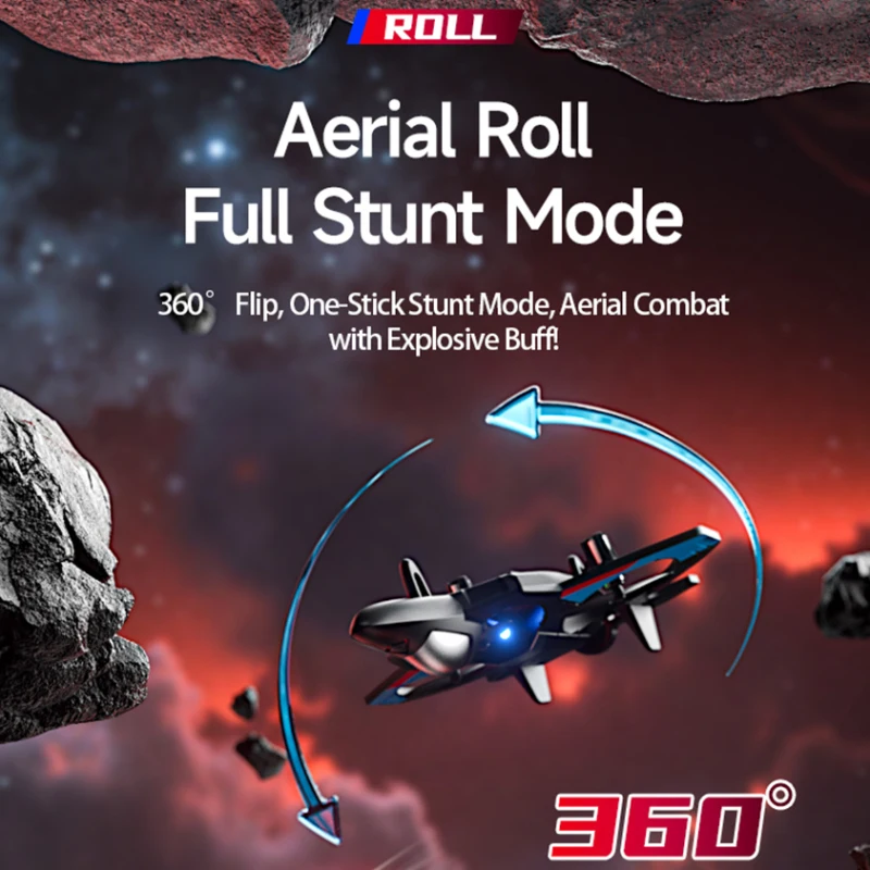 

150M MINI Fixed Attitude Remote Control Fighter 2.4G 3D Roll EPP Material LED Lighting Headless Mode RC Aircraft Plane Kids Toy