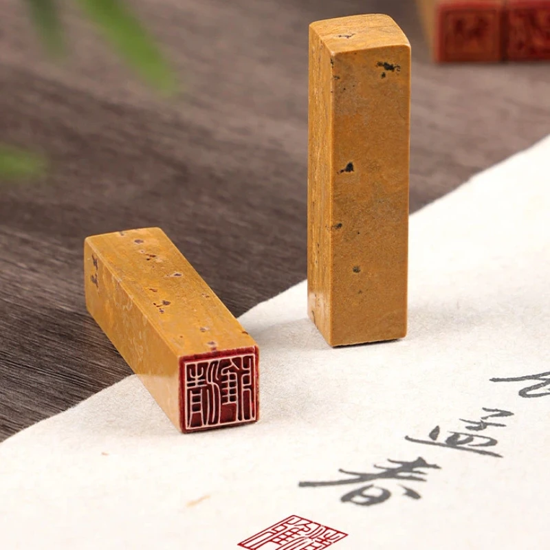 Natural Stone Finished Stamps Seals for Calligraphy and Traditional Chinese Painting Stamp Engraving Chinese Characters Stamps