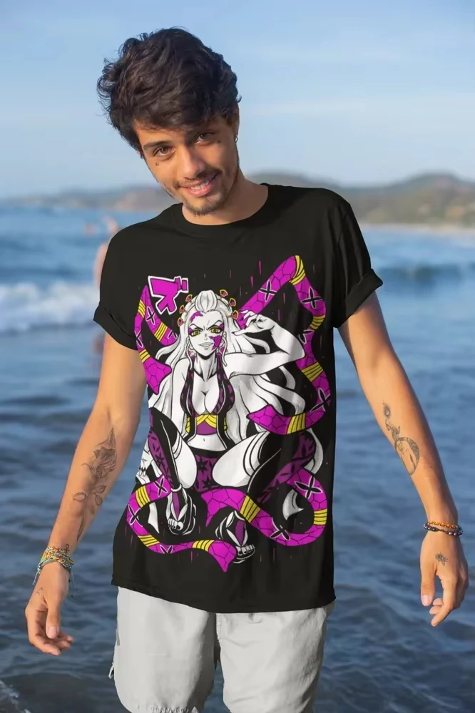 2026 New Daki Demon Slayer Anime Manga Tanjiro Nezuko Kimetsu No Yaiba Printed Short Sleeve T-shirt Men's and Women's T-shirt