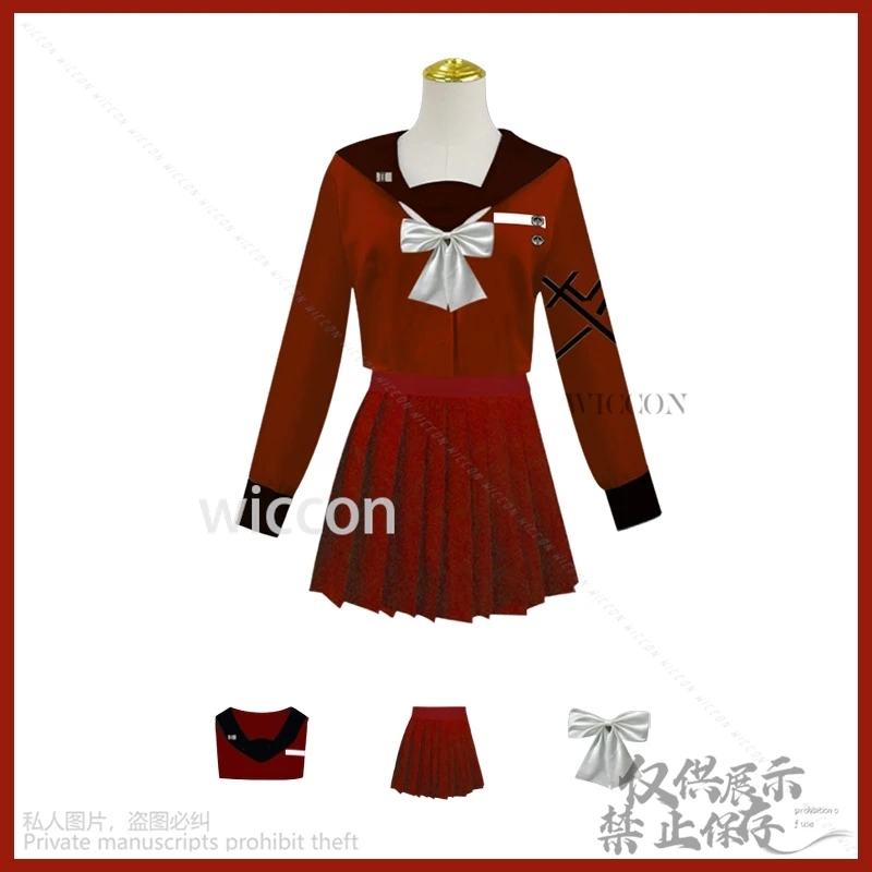Tsukumo كاكو أنيمي لعبة المائة تأثيري خط زي اليابانية جيراي كي الفتيات زي مدرسي JK فستان أحمر الوردي مخصص
