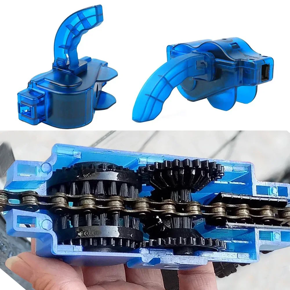 

Heavy Duty Bicycle Chain Cleaning Brush Washer Kit for Mountain Road Bikes Quick Chain Scrubber Drivetrain Cleaning Maintenance
