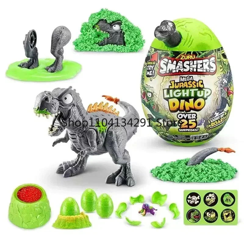 

ZURU Smashers Mini Mega Jurassic Lightup Dino Surprise Egg T-Rex Spinosaurus Stegosaurus Dinosaur Model Boys Archaeology Toys