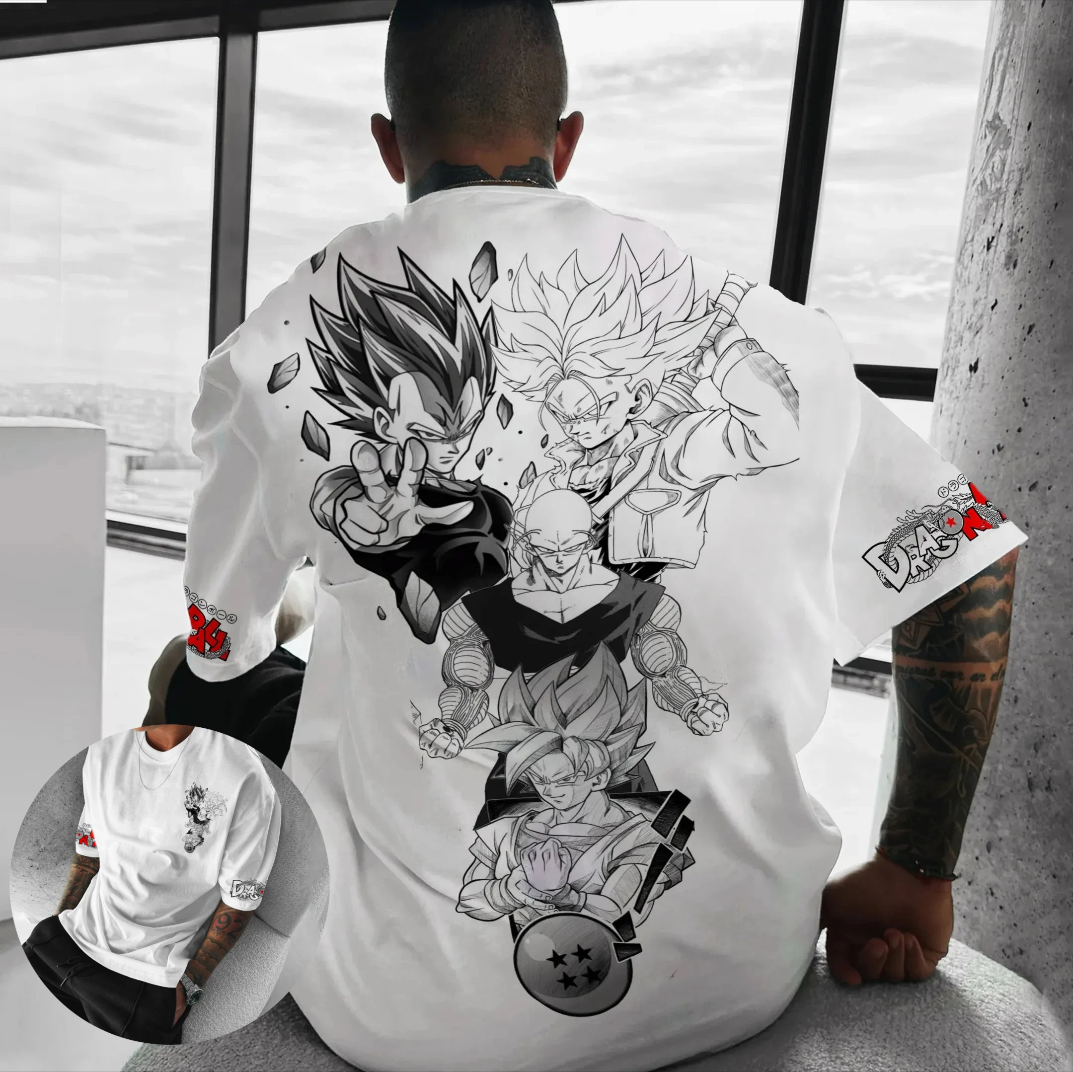 

Anime Vegeta Dragon Ball Harajuku Summer T-Shirt Men's Cotton Fitness Vintage Street Oversized Women's Casual Short Sleeve Top