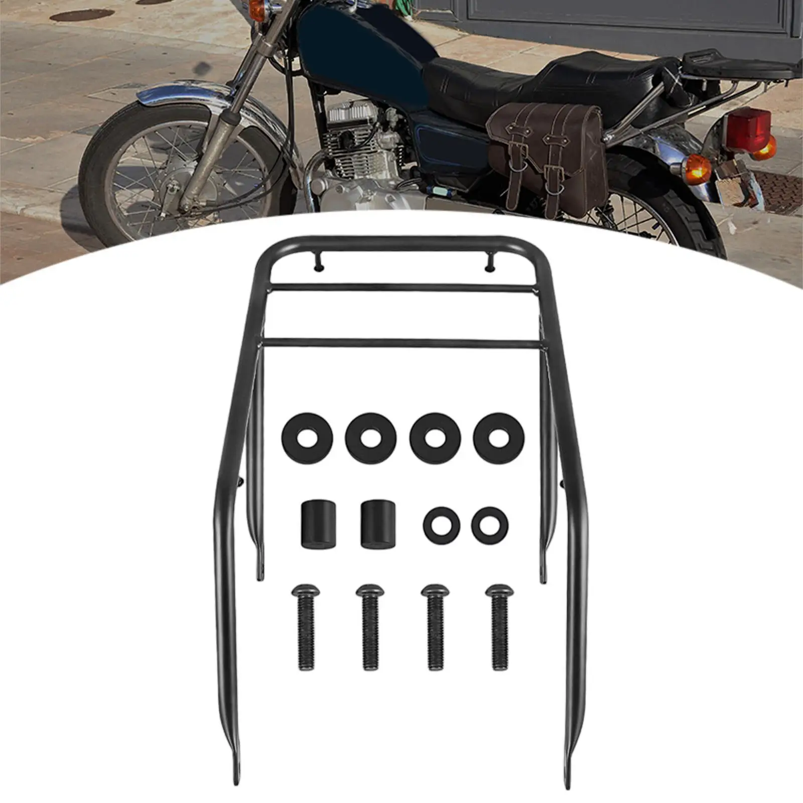 

Motorcycle Rear Luggage Rack Rear Mounting Bracket Easy to Use Reliable Detachable Baggage Carrier Motorcycle Frame Support