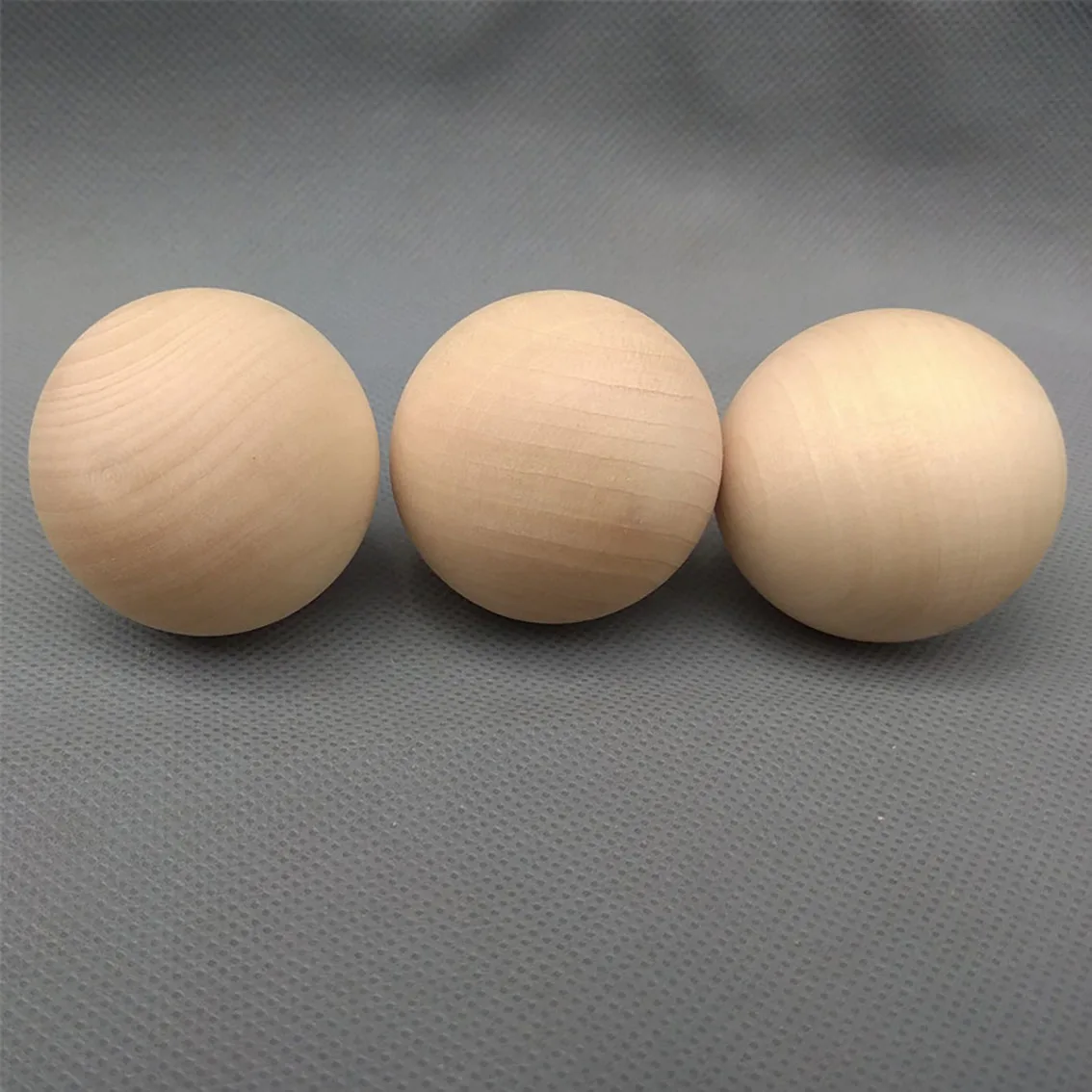 Solid Natural Color Ball Dia 6/8/10/12/15/20/25/30/35-90mm No Hole Round Wooden Beads Manual DIY Ball Jewelry Carving Beads