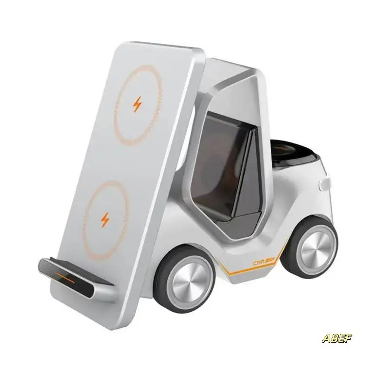 小型フォークリフトワイヤレス充電器急速充電充電ステーション 3 で 1 高速充電器ベーススタンド携帯電話用