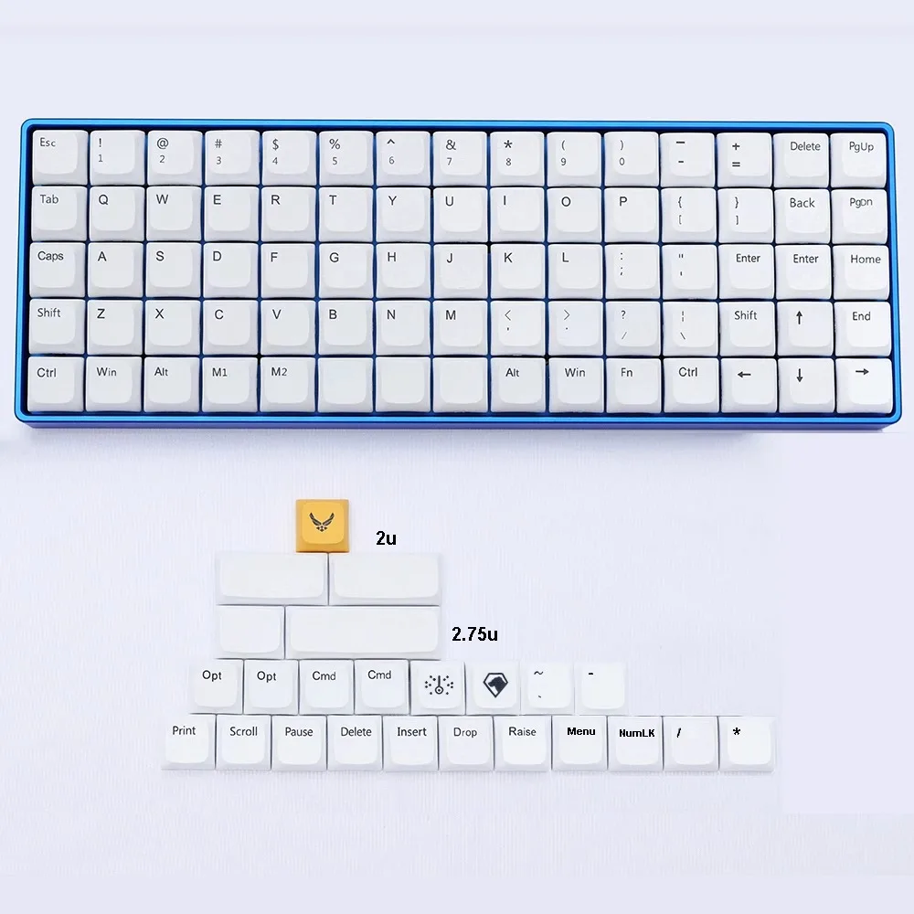 Echome-teclas con tema de Color sólido, teclas personalizadas Pithy PBT Artisan para teclado mecánico, 97 teclas, XDAL, perfil de bola, regalo