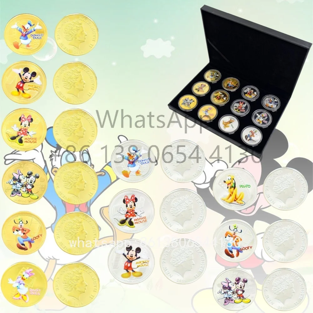 

2025Disney Микки Маус мультфильм 100-летие позолоченная монета золотой стержень Коллекционный сувенир на день рождения-сюрприз Рождественский подарок