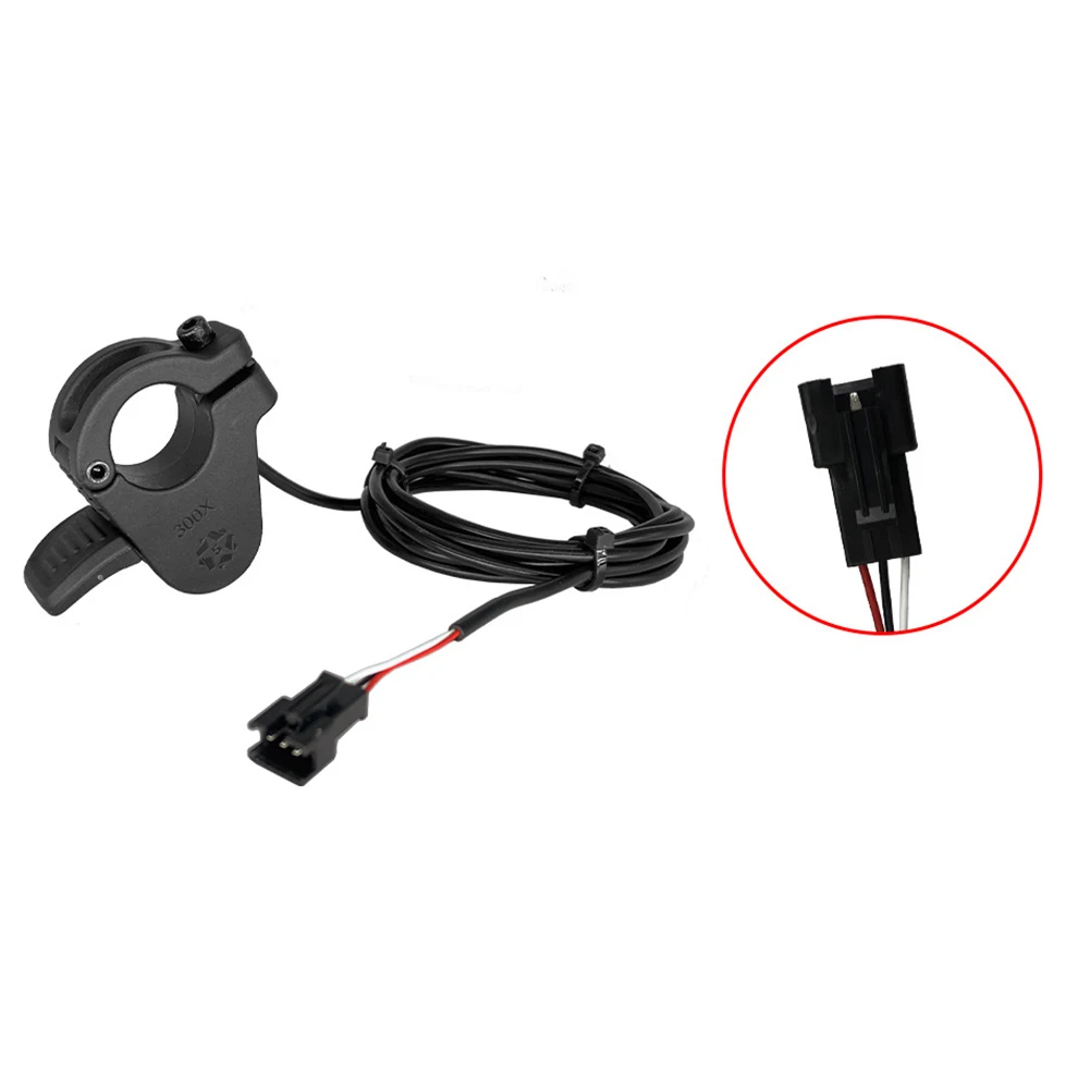 Wuxing 300X Thumb Throttle 3 Core 0.8-4.2V Output For Electric Bicycle E-Bike Scooter 12V 24V 36V 48V 52V 72V Left Right Handleb