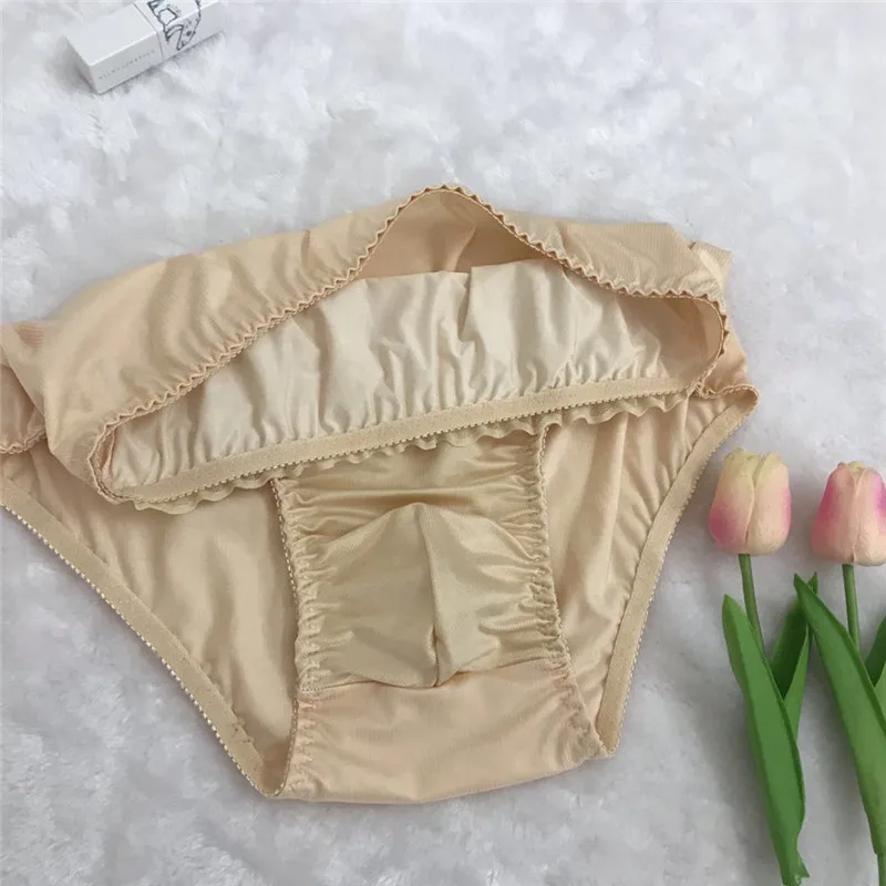Man's High Waist Glossy Sexy Slim Fit Smoonth Panties Gay Underwear Comfortable Breathable Briefs Cross-dressing Lingerie