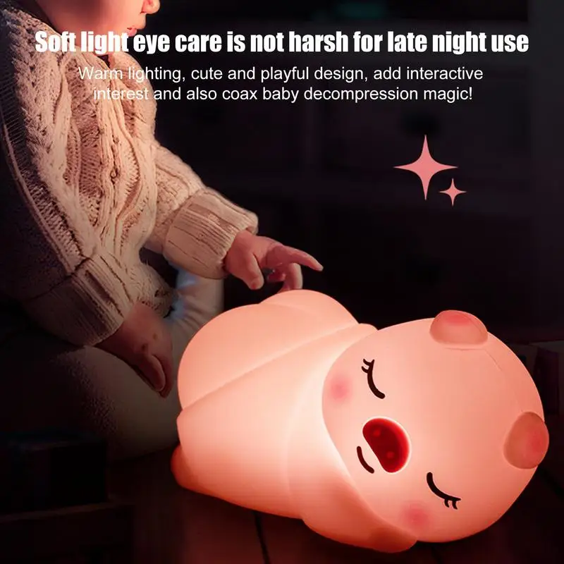Animal Night Light Cute Animal Lamps Touch Lamps For Bedrooms Led Night Light Tap Night Lights Indoor Bedroom Light Led Sleeping