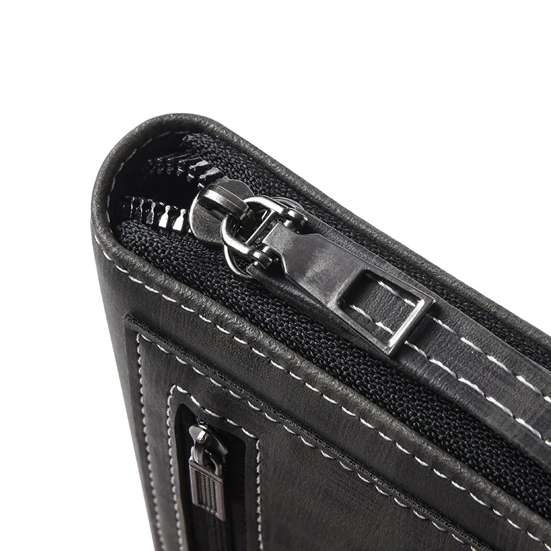 Business Large Capacity Men Wallet 6.7inch Phone PU Leather Long Coin Purse for Man Travel Gifts