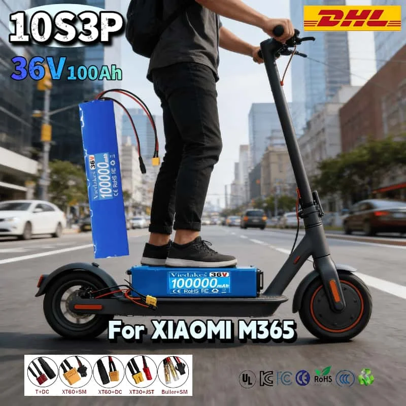 

⚡️Best-Selling VIEDAKES 10S3P 36V 100Ah 18650 Lithium Battery for Xiaomi M365/M365Pro Electric Scooter High-Capacity Power