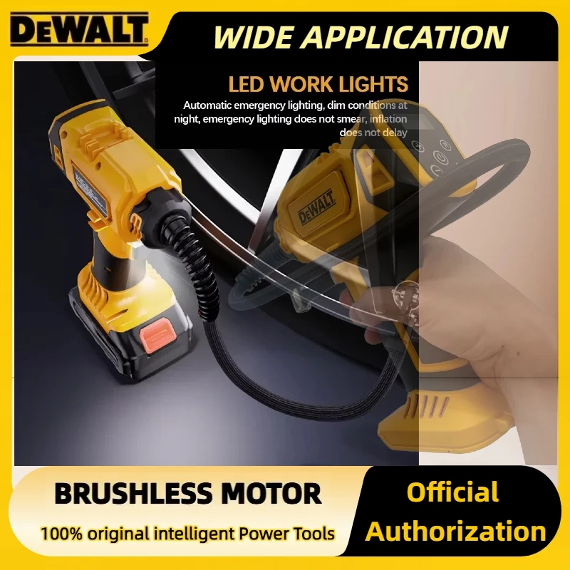 DEWALT Battery Air Compressor Automatic Tire Inflator Cordless Handheld Electric Pump with Digital Pressure Gauge for Car Bike - Image 5