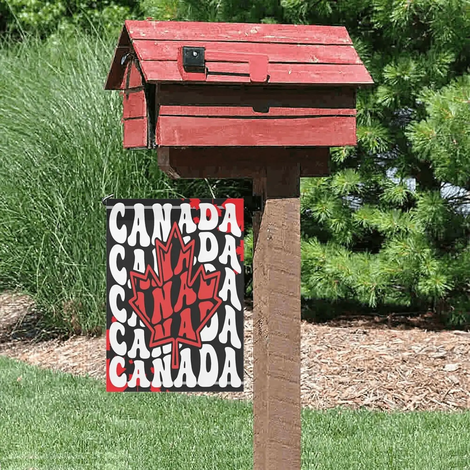 Retros Canada Seasonal Garden Flag 12x18 Double Sided Small Yard Decor for Summer LLO LLX uui