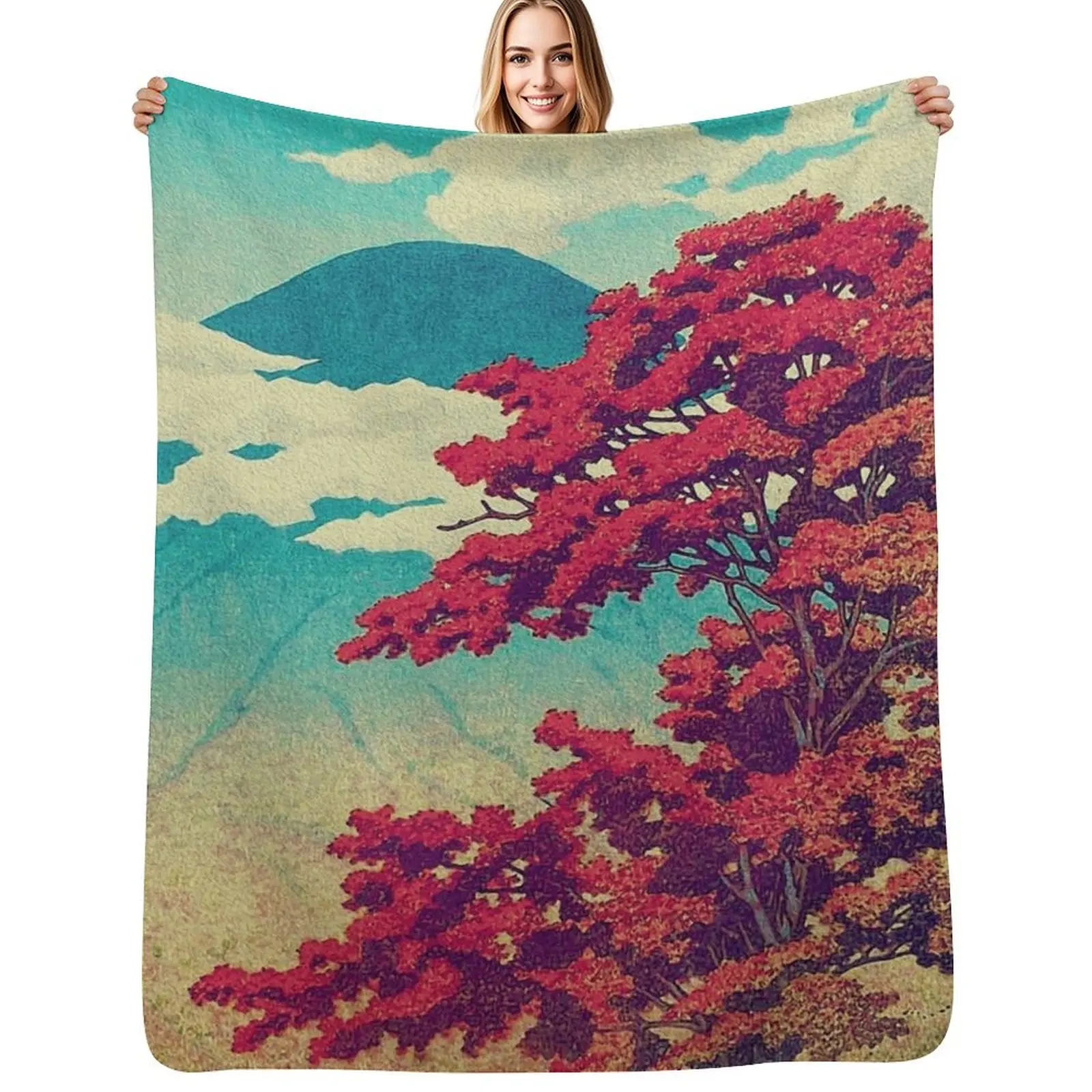 

The New Year in Hisseii Throw Blanket Loose Tourist Single Camping Blankets
