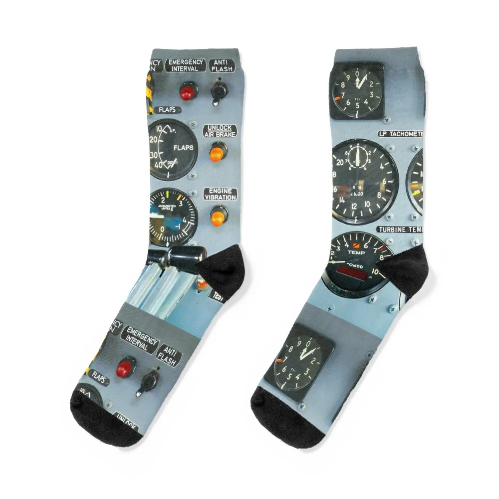 

Aviation Airplane cockpit Instruments Socks Children's man short compression Girl'S Socks Men's