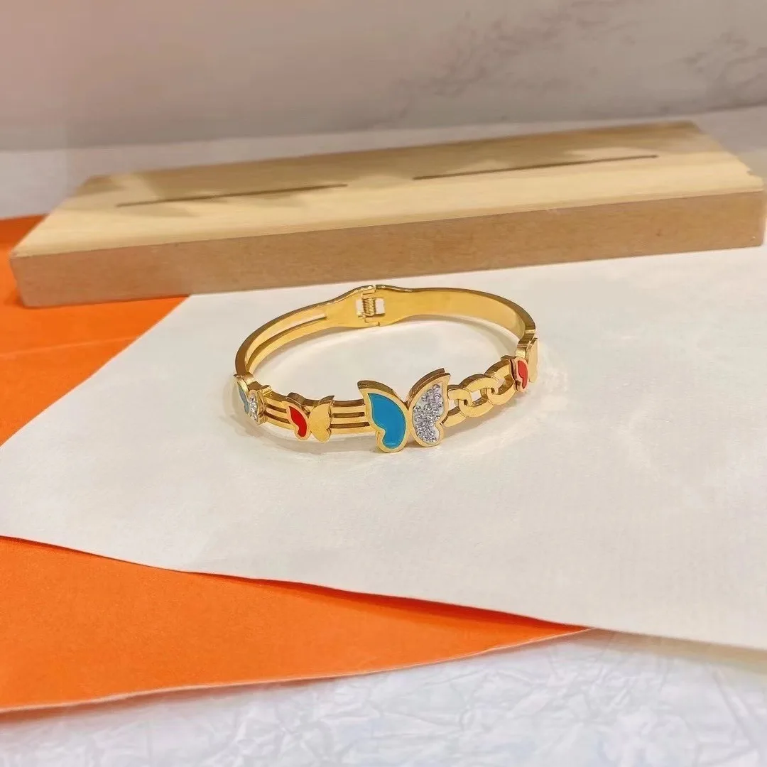 Vlinder open armband Dames ins diamantkleurige schelparmband armband