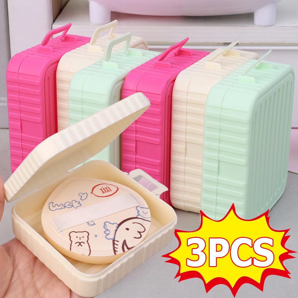 Powder Puffs Drying Box Storage Case Containers Portable Sponge Cosmetic Puff Shaped Rack Makeup Puff Holder Storage Packing Box