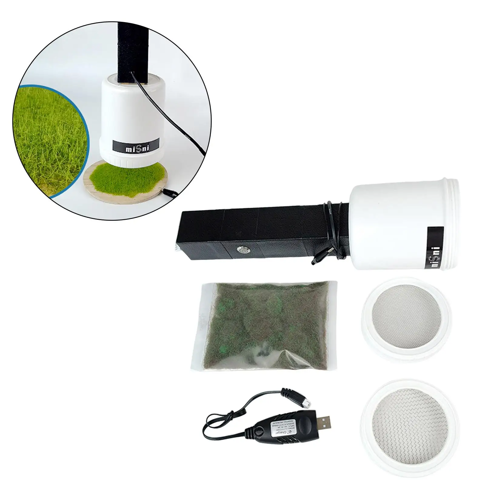 Static Grass Applicator for Micro Landscape DIY Scenic Street Building