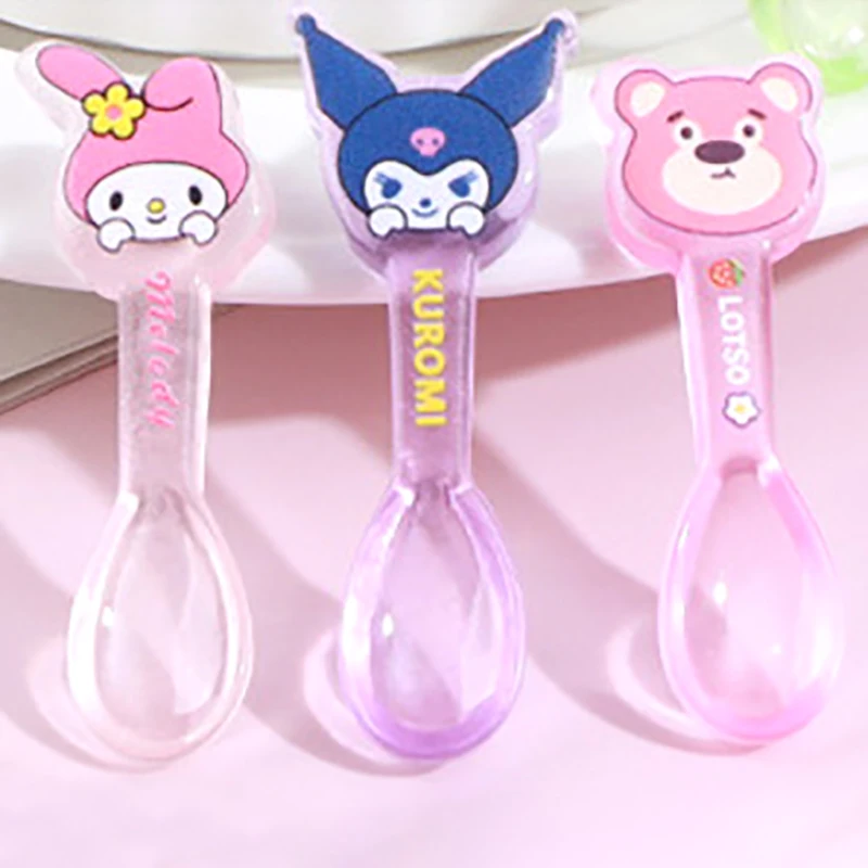 5PCS Nightglow Sanrio Small Spoon Charms Kitchen Cooking Spoon Handmade DIY Jewelry Resin Accessories Crafts