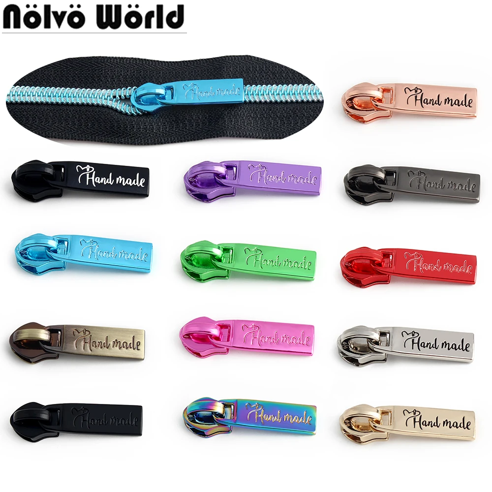 10/30/100PCS 5# Nylon Zipper Puller For Zippers Tape Bags Handbag Tote Purse Backpack Handmade Replacement Zips Head Accessories