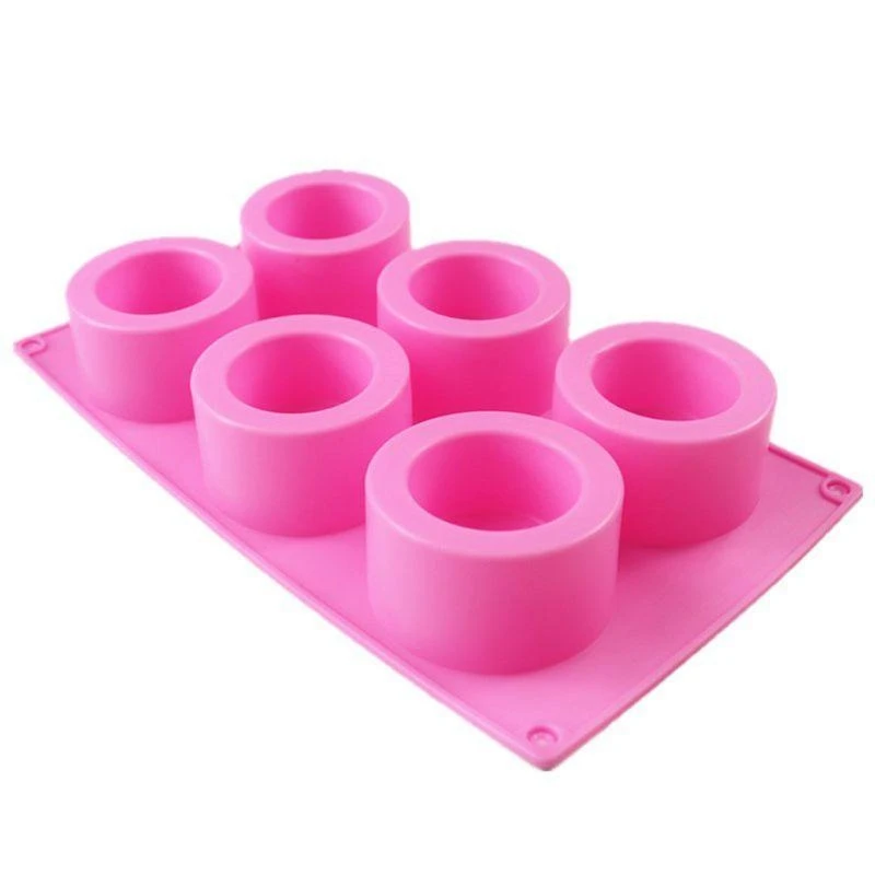 

6-Cavity Fashion Cup Mold and Bottle Mold Fish Scale Round Cup Mold Without Lids for DIY Tool Handmade Craft