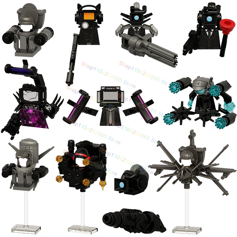 

KDL837 KDL834 Toilet Man Mini Action Figures Bricks Female Monitor Assembly Building Blocks Toys for Children Birthday Gifts