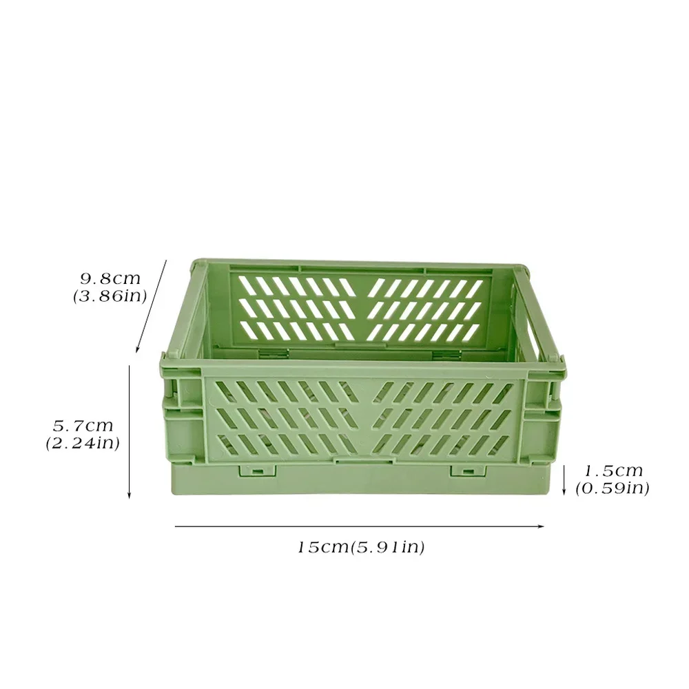 6 Styles Organizing Storage Baskets Case Folding Student Desktop Basket Tape Stationery Plastic Foldable Container Storage Box