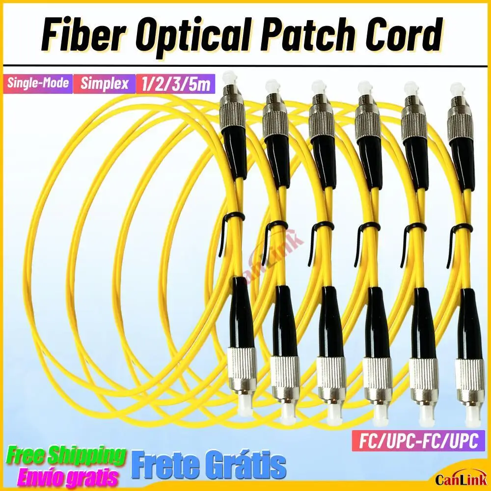 10pcs/lot Fiber Optic Jumper FC UPC-FC UPC Simplex SM LSZH Optic Patch Cord Cable 2.0/3.0mm 1/2/3/5m patch cord 