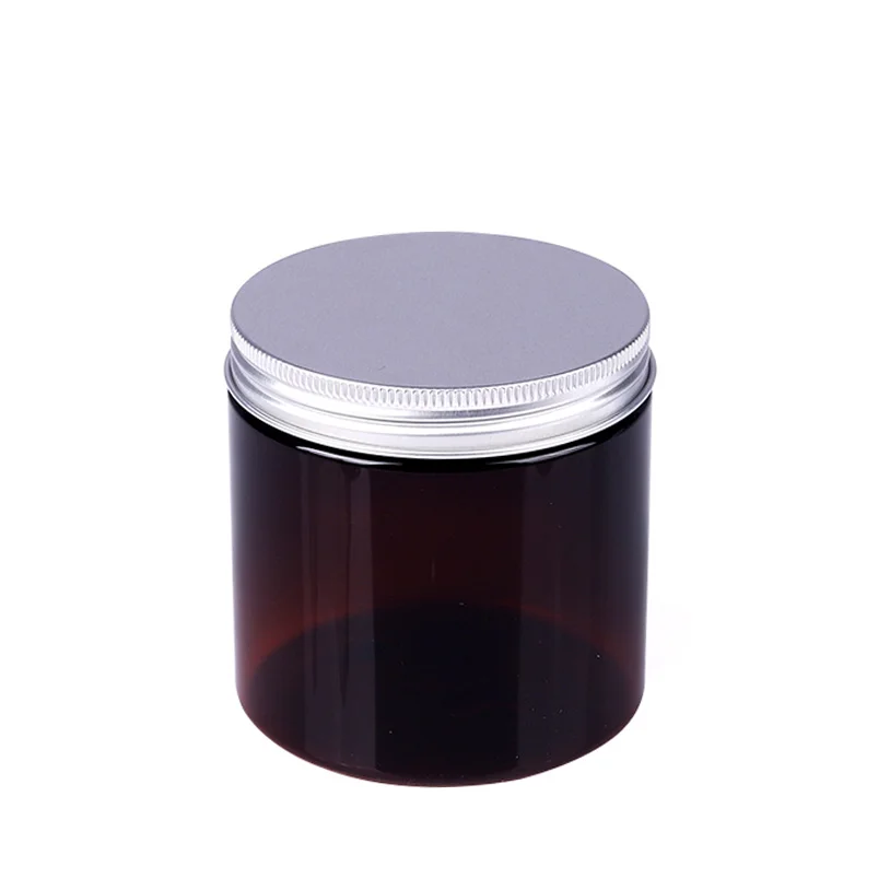 500ml X 12pcs Empty Cosmetic Cream Jar PET Container Pot Powder Mask Cream Bottles With Screw Lid Can