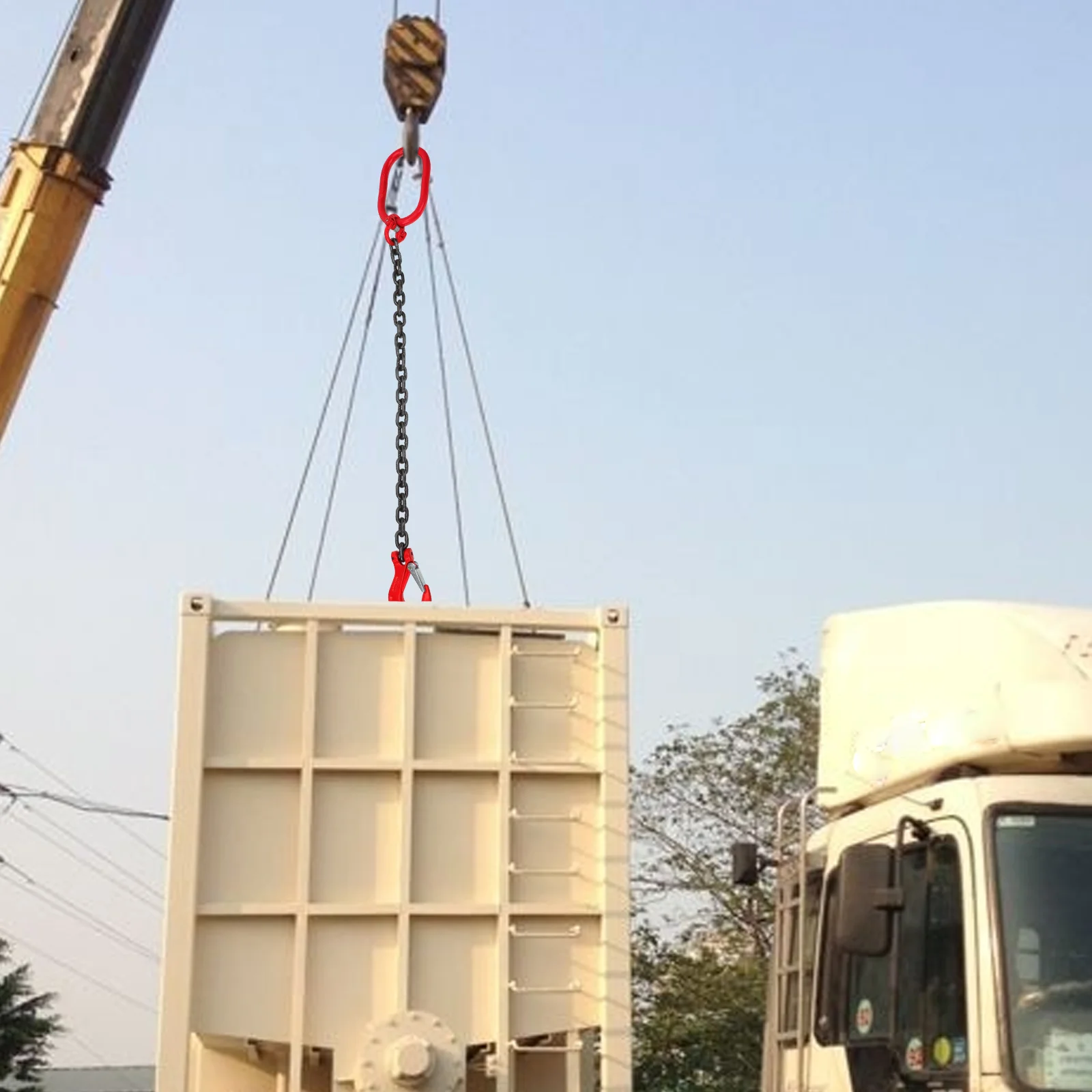 Lifting Sling Chain with Hook Single Leg Slings Grab Practical Professional The