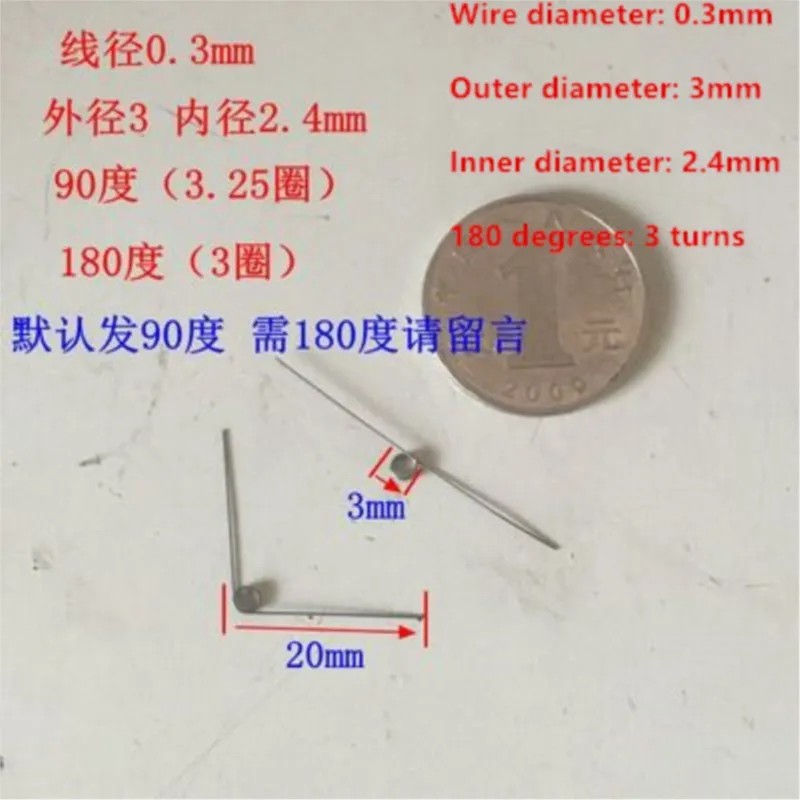 5/10Pcs 0.3 0.4 0.5 0.6 0.7 0.8mm Spring Steel or 304 Stainless Steel Small V Shaped Coil Torsion Spring 90 135 175 180 Degree