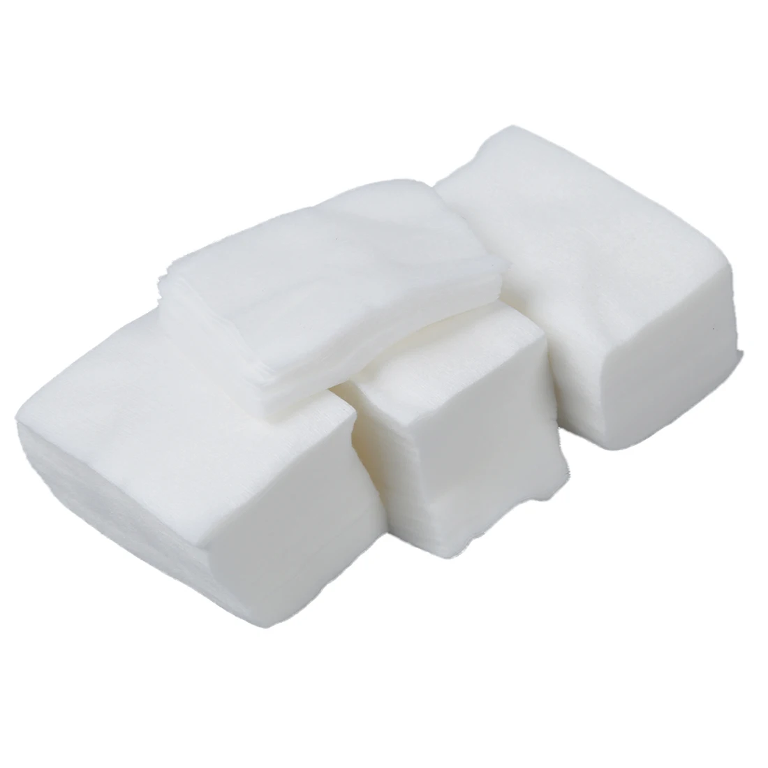 แผ่นผ้าฝ้ายสำหรับทำความสะอาดใบหน้าทรงสี่เหลี่ยม penghapus kutek สีขาวสำหรับสุภาพสตรี320ชิ้น