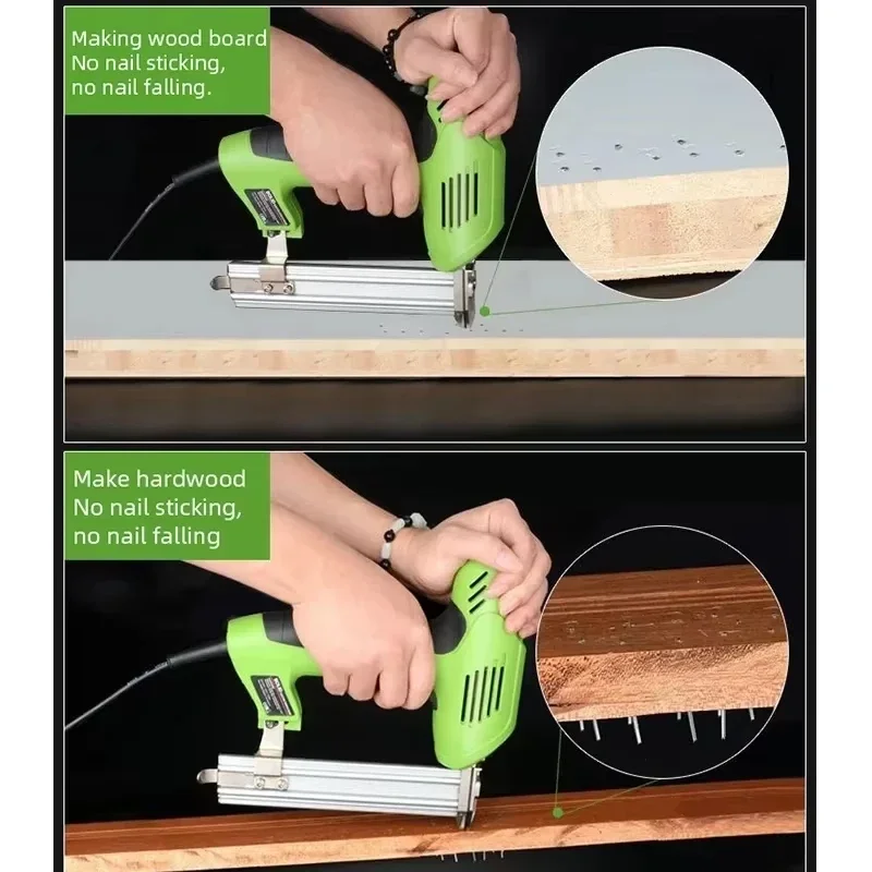 220V Electric Nail Gun Stapler Gun Nailing Stapler Shooter F30 422 Furniture Stapler Woodworking Tools Framing Tacker Hand Tool