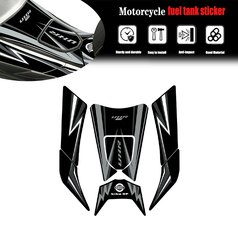 

UHR 150 Motorcycle Tank Pad Sticker City Scooter Protection Decals For haojue UHR 150 U H R 150