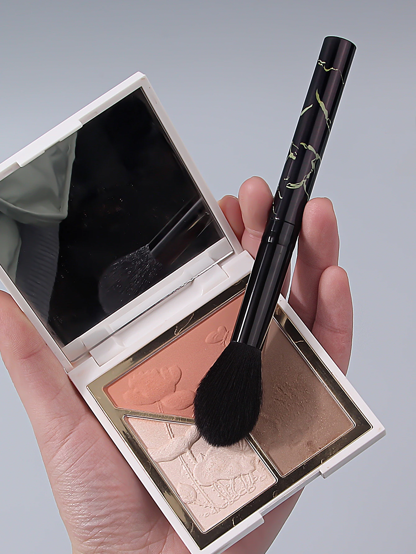 قطعة واحدة من فرشاة ناعمة عالية اللمعان من الرخام الأسود، فرشاة أحمر الخدود، فرشاة تفتيح، أداة فرشاة مكياج الوجه متعددة الوظائف #5