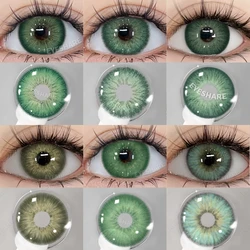 EYESHARE 1pair Green Series Color Contact Lenses For Eyes Colored Lenses Green Lenses Natural Colorful Contact Lens Yearly Use