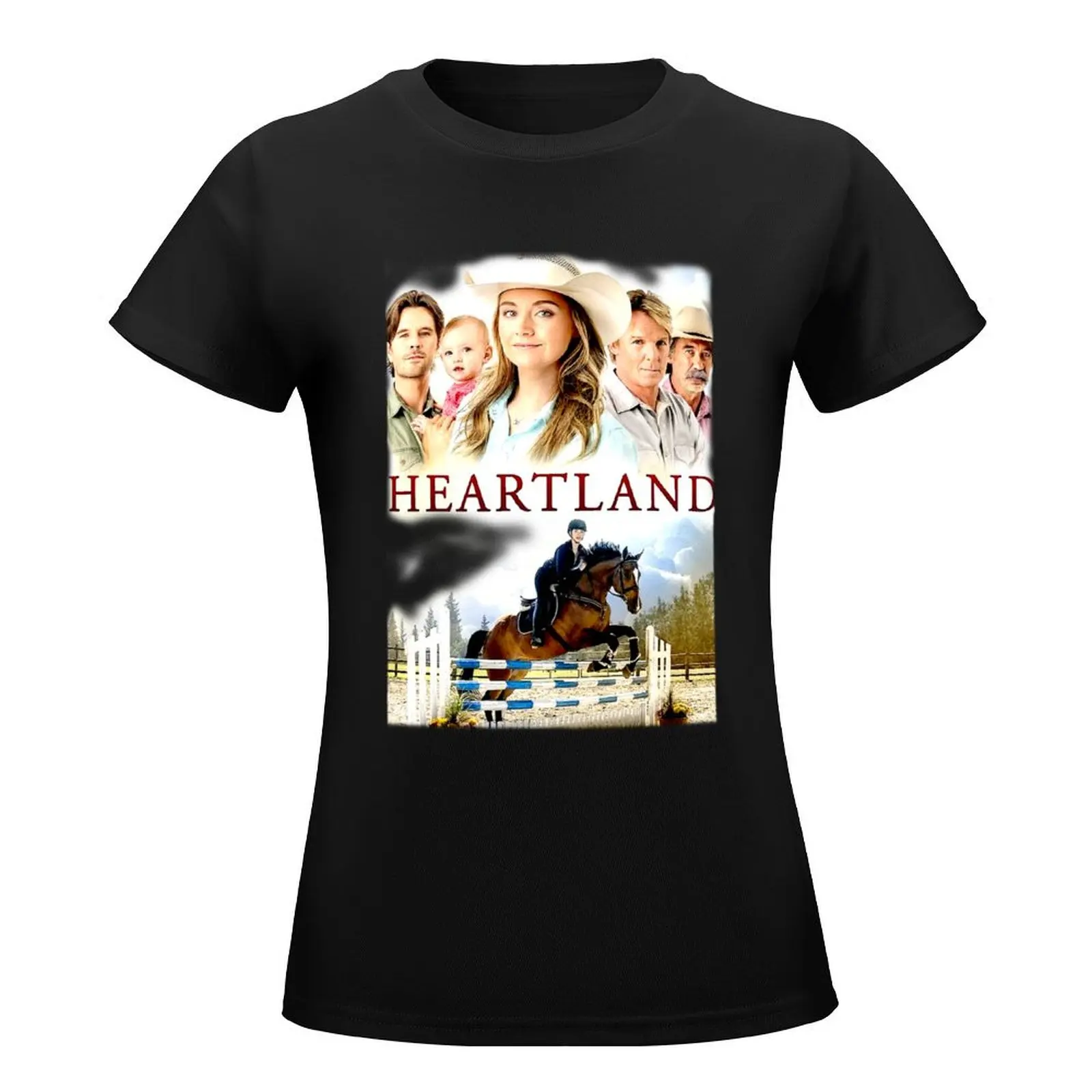 AMY ET TY HEARTLAND T-Shirt tops summer tops t shirts for Women graphic