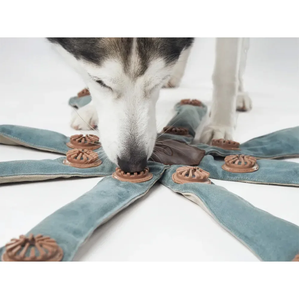 Oktopus-förmiges Hundespielzeug mit 24 Leckerli-Taschen Gehirnstimulierender Langeweile-Killer für Hunde – Detail 11